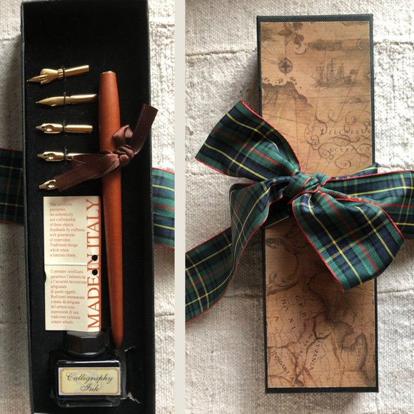 Dallaiti Writing Set with Wooden Pen and Calligraphic Ink in a Luxury Package - Picture 6 of 9